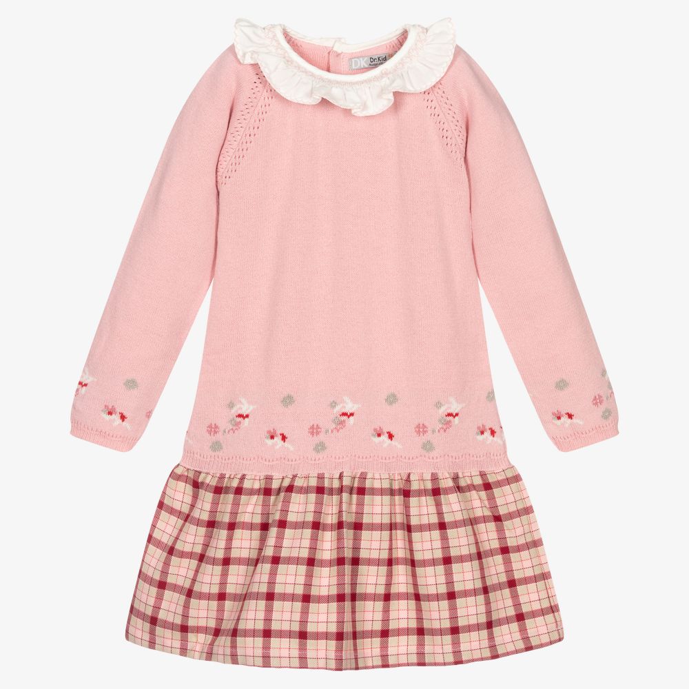 Dr. Kid - Girls Pink Cotton Blend Dress | Childrensalon