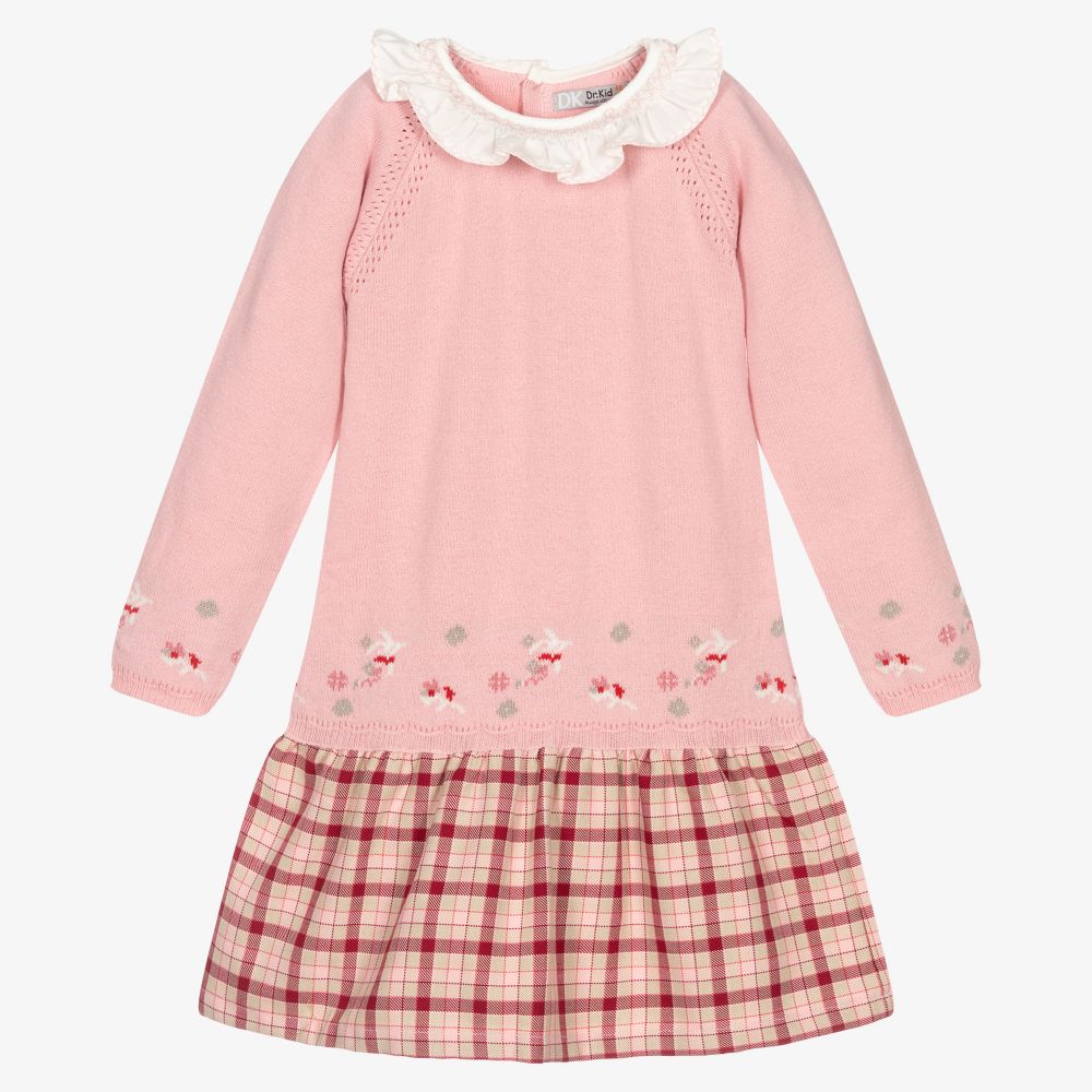 Dr. Kid-Girls Pink Cotton Blend Dress | Childrensalon Outlet