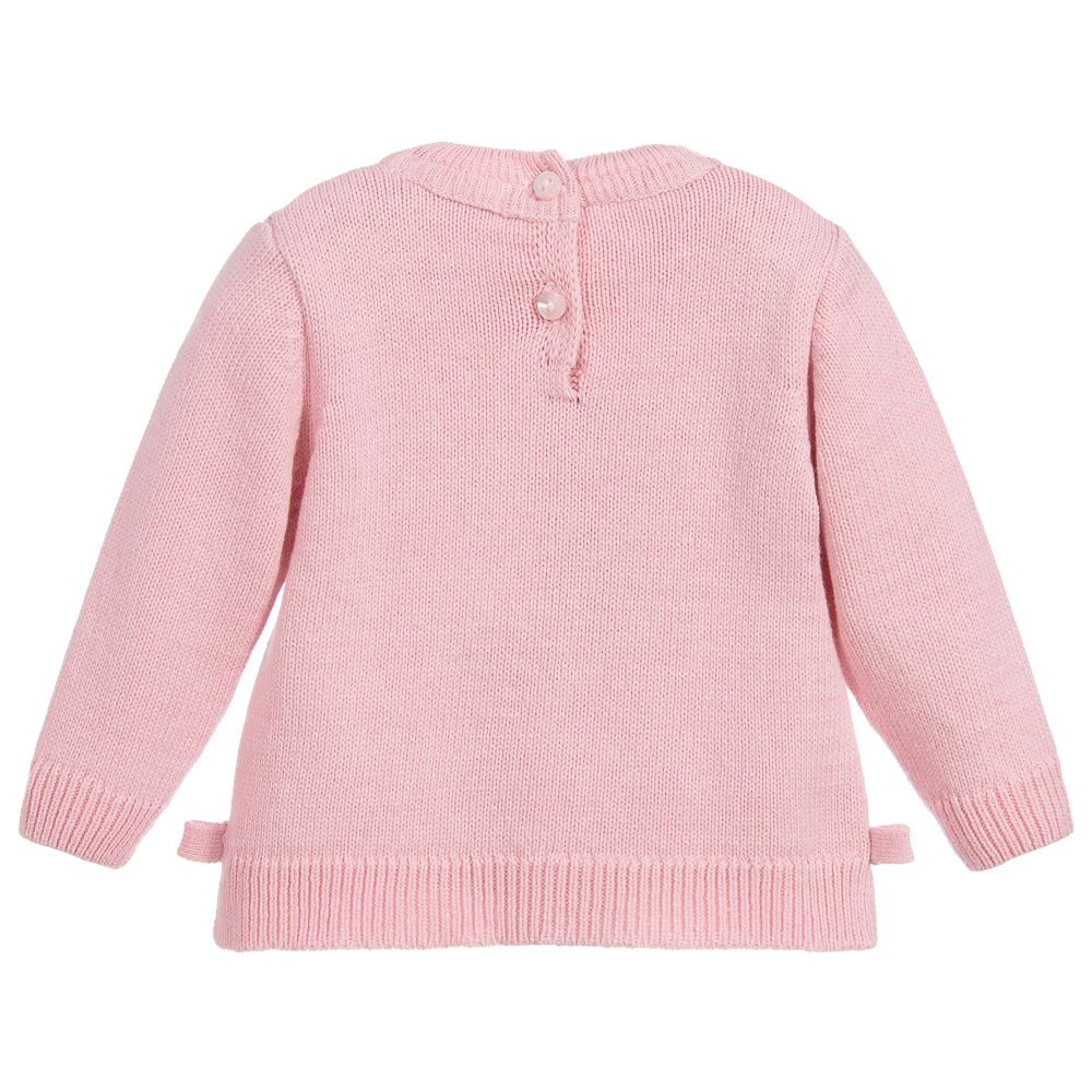 Dr. Kid-Girls Pink Cotton Sweater | Childrensalon Outlet