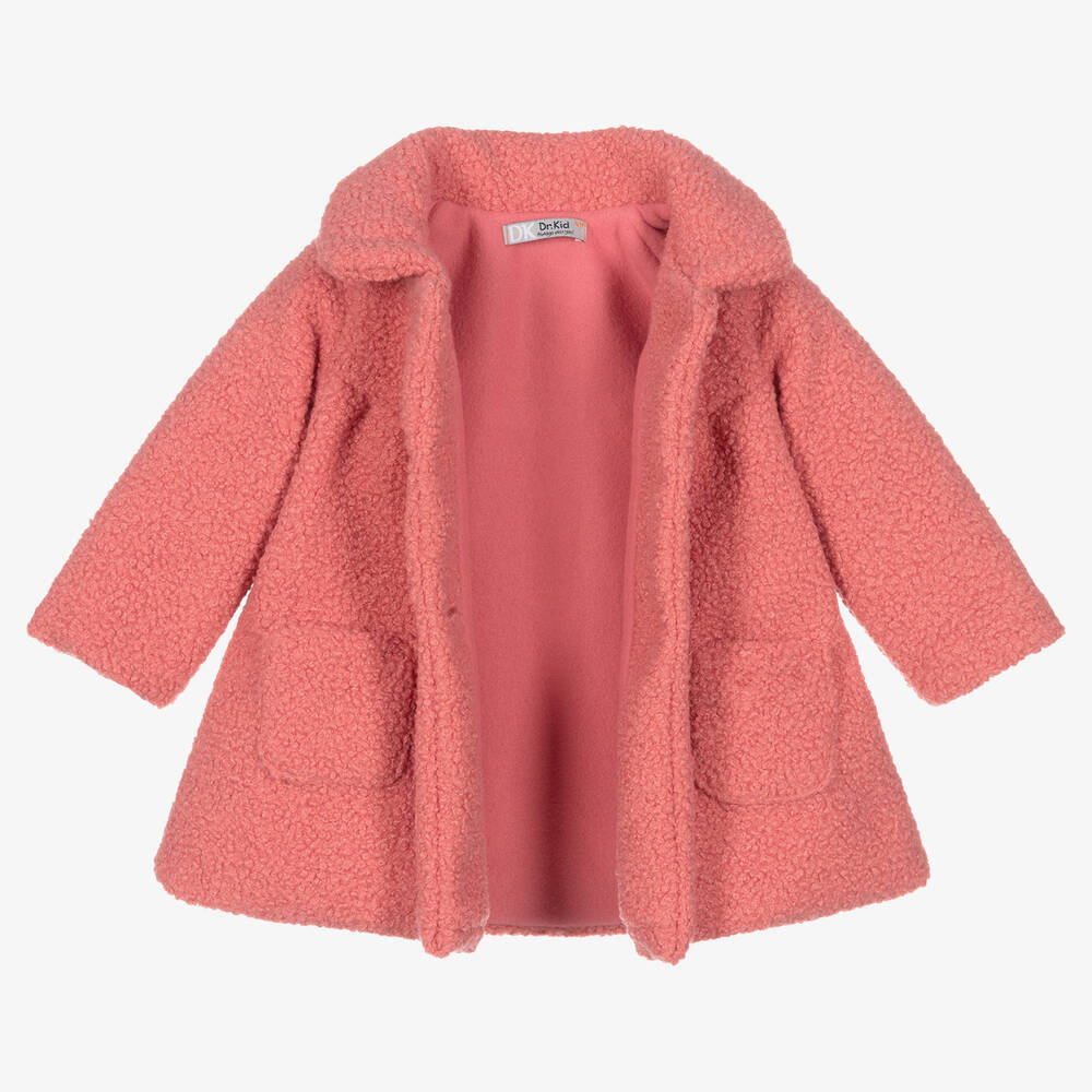 Pink fleece coat new arrivals