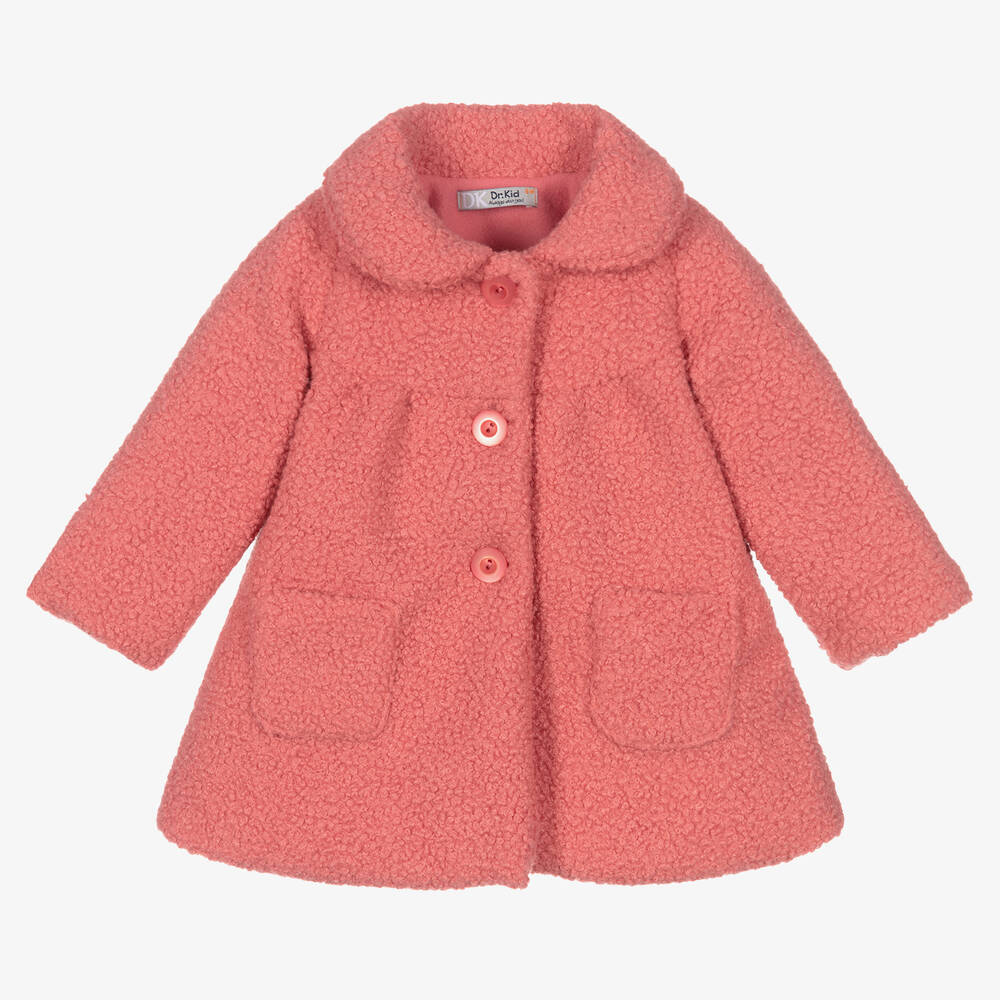 Dr. Kid - Girls Pink Fleece Coat | Childrensalon