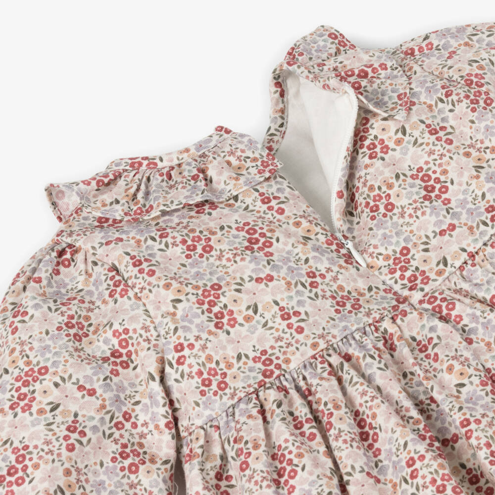 Dr. Kid-Girls Pink Floral Cotton Dress | Childrensalon Outlet