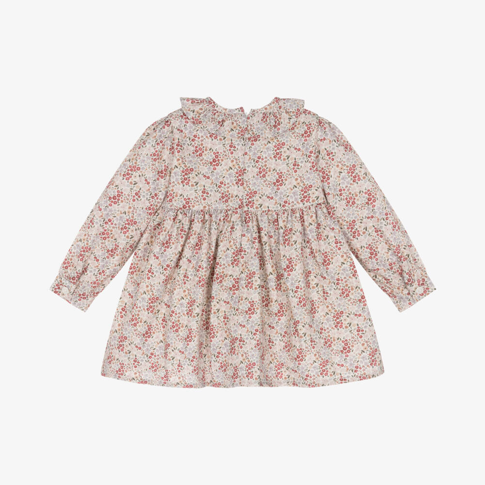 Dr. Kid-Girls Pink Floral Cotton Dress | Childrensalon Outlet