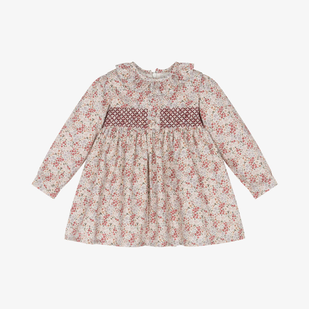 Dr. Kid-Girls Pink Floral Cotton Dress | Childrensalon Outlet