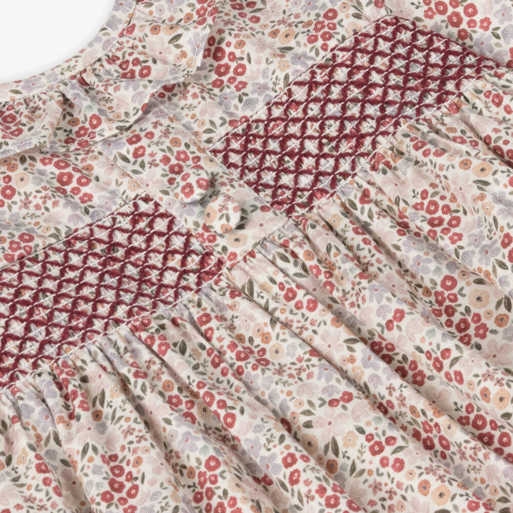 Dr. Kid-Girls Pink Floral Cotton Dress | Childrensalon Outlet