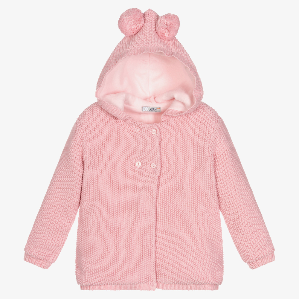 Dr. Kid-Girls Pink Knitted Cardigan | Childrensalon Outlet