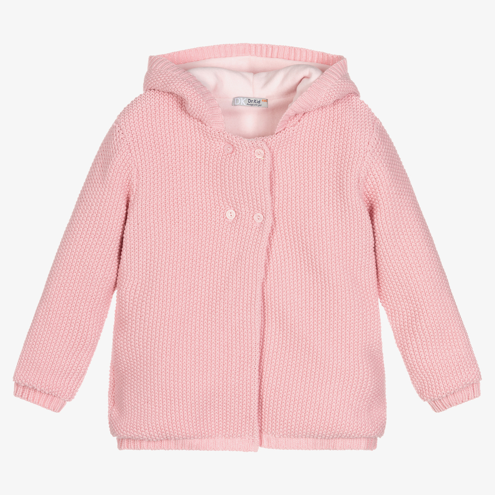 Dr. Kid-Girls Pink Knitted Cardigan | Childrensalon Outlet