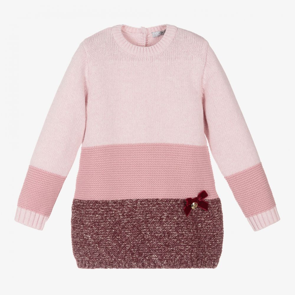 Dr. Kid - Girls Pink Knitted Sweater | Childrensalon