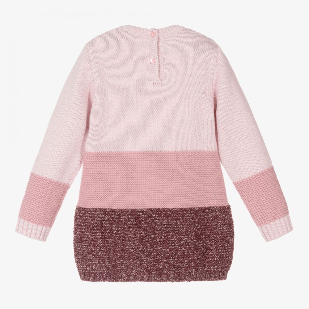 دكتور كيد-Girls Pink Knitted Sweater | Childrensalon Outlet