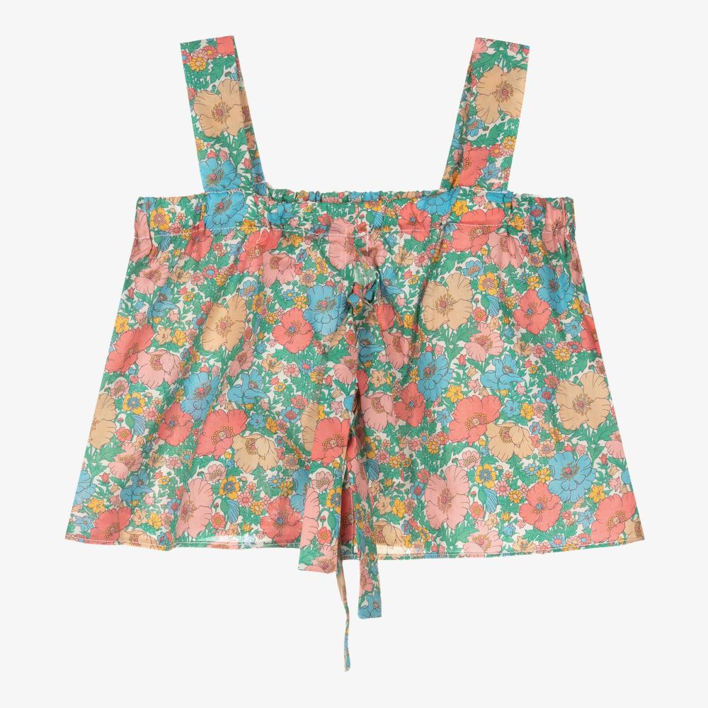 Dr. Kid-Girls Pink Liberty Print Top | Childrensalon Outlet