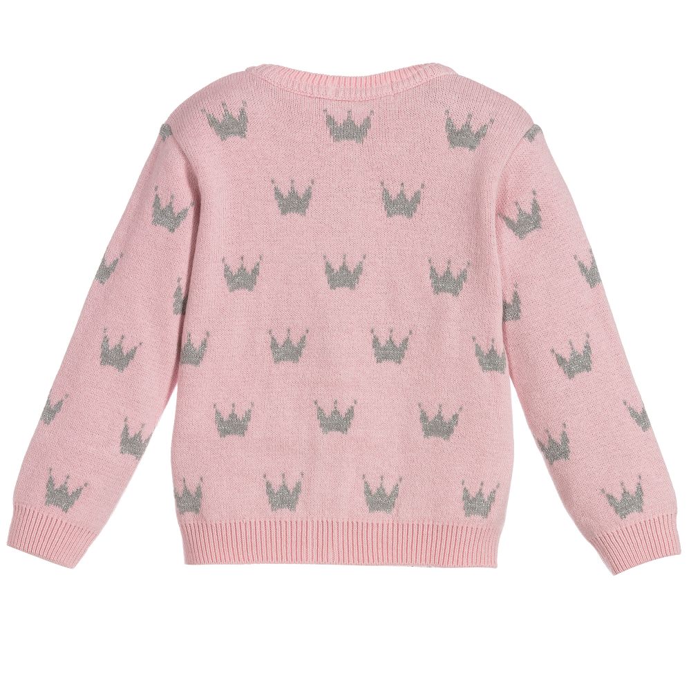 Dr. Kid-Girls Pink & Silver Cardigan | Childrensalon Outlet