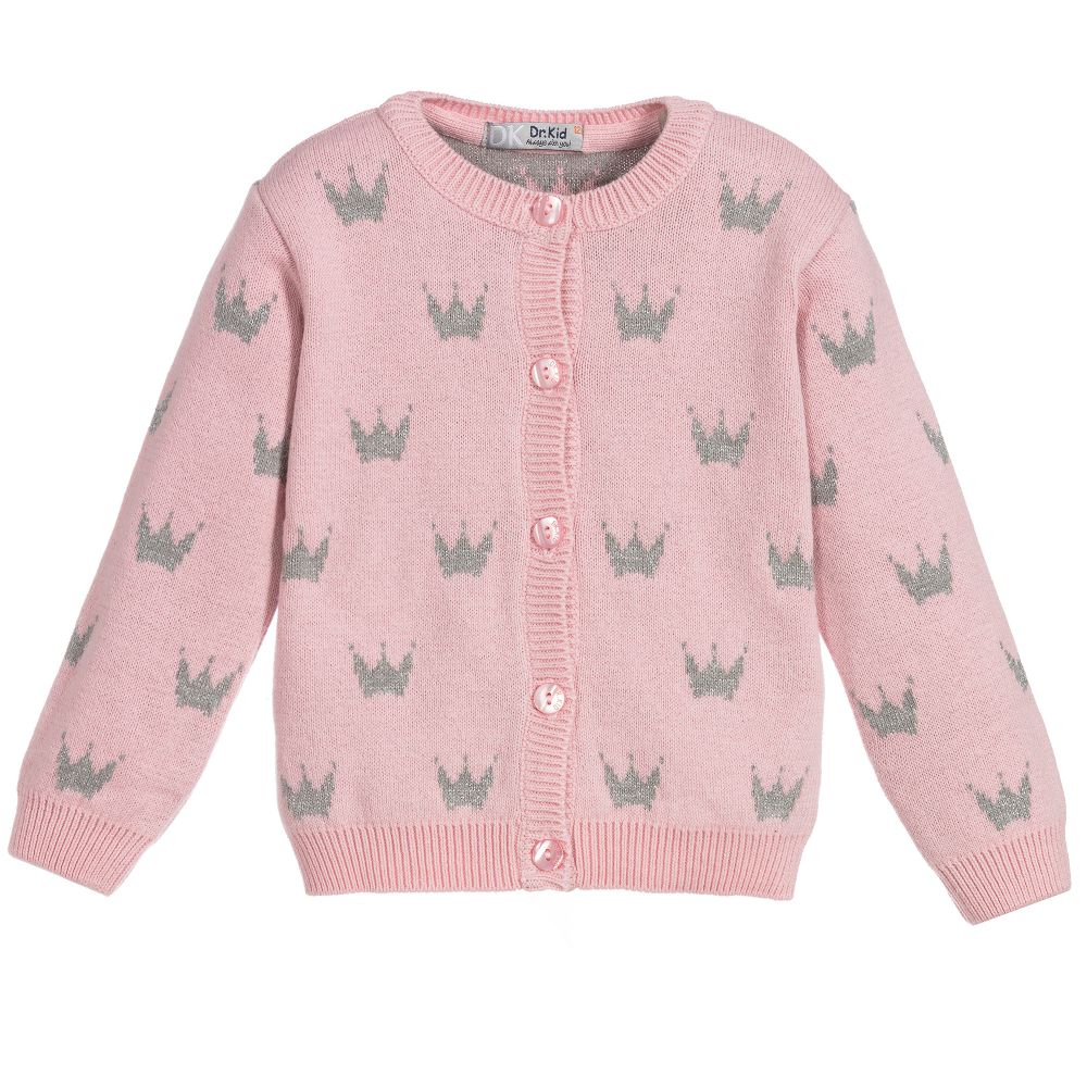 Dr. Kid-Girls Pink & Silver Cardigan | Childrensalon Outlet