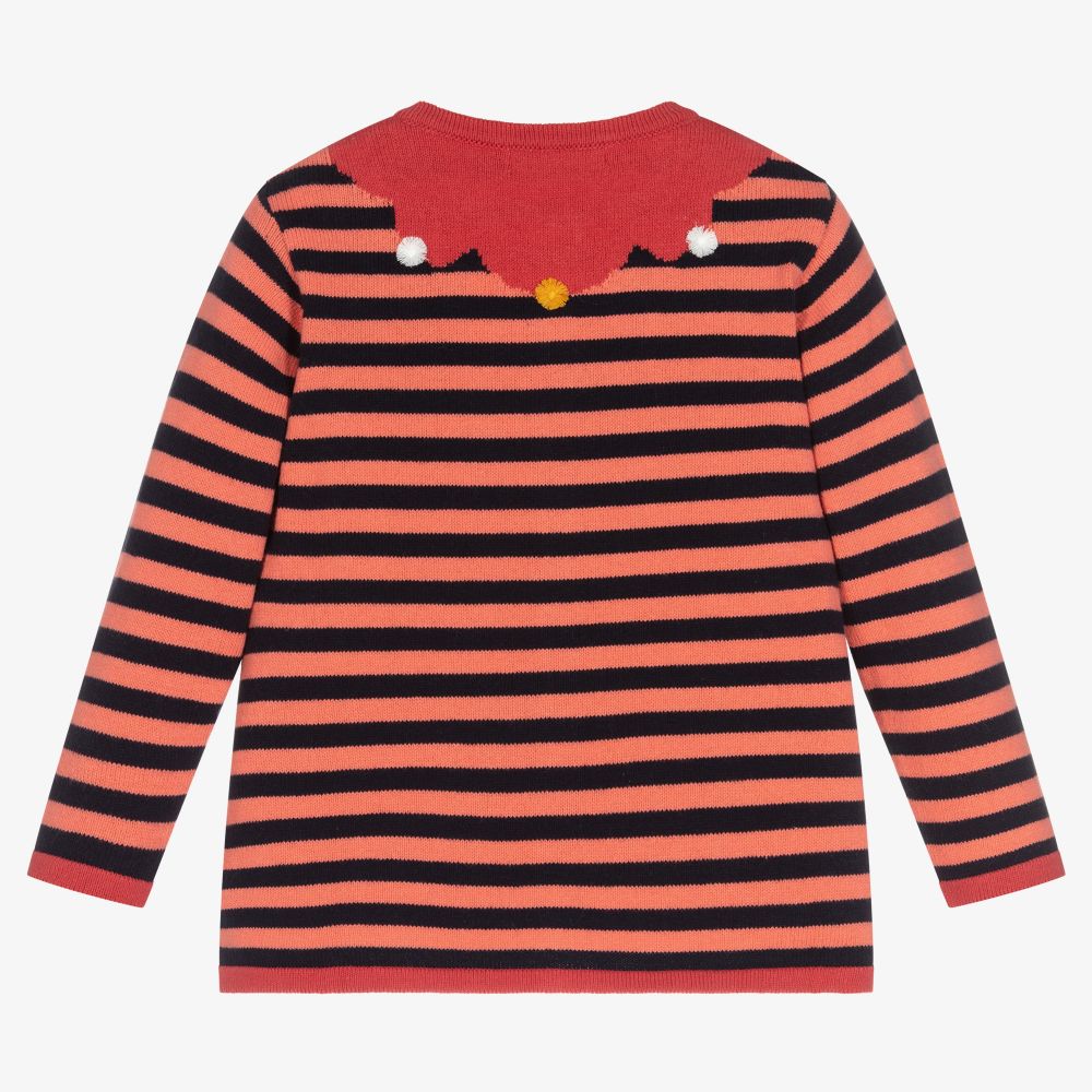 Dr. Kid-Girls Pink Striped Cardigan | Childrensalon Outlet