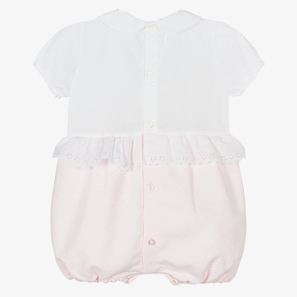 دكتور كيد-Girls Pink & White Cotton Shortie  | Childrensalon Outlet