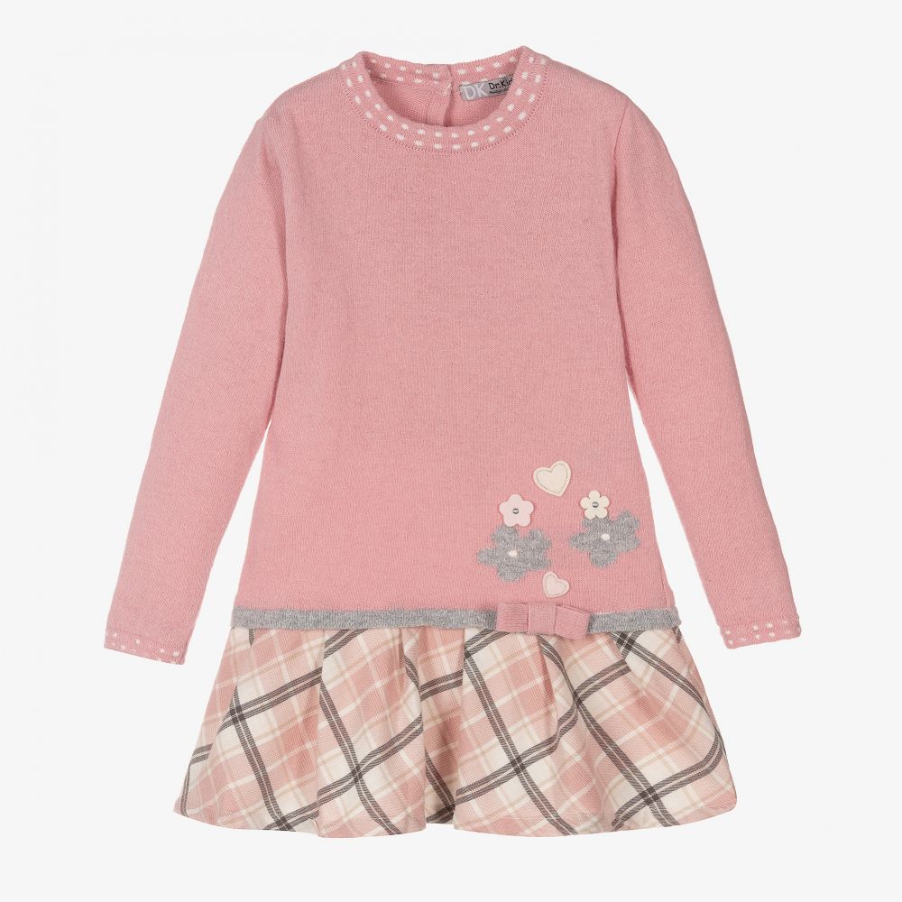 Dr. Kid - Girls Pink Wool Blend Dress | Childrensalon