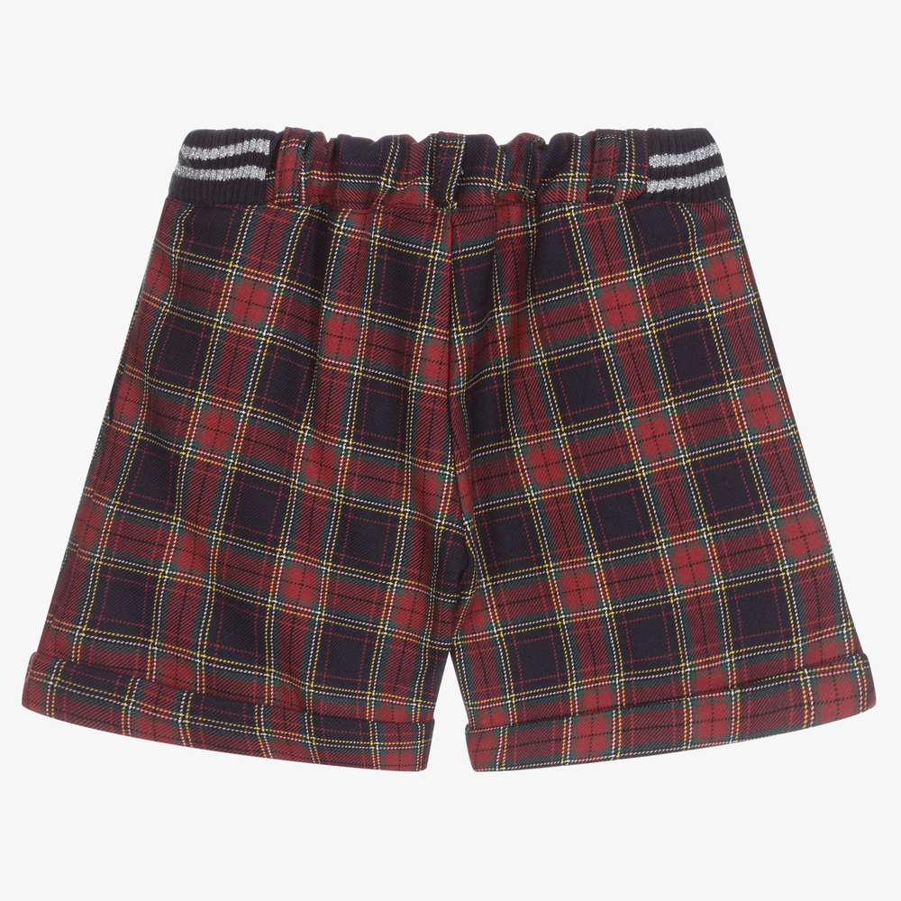 Dr. Kid-شورت مزيج فيسكوز لون أحمر وكحلي للبنات | Childrensalon Outlet