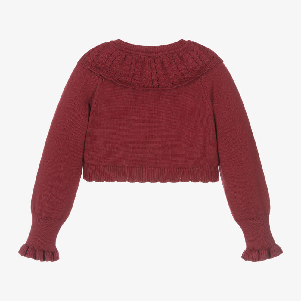 Dr. Kid-Girls Red Cable Knit Cardigan | Childrensalon Outlet