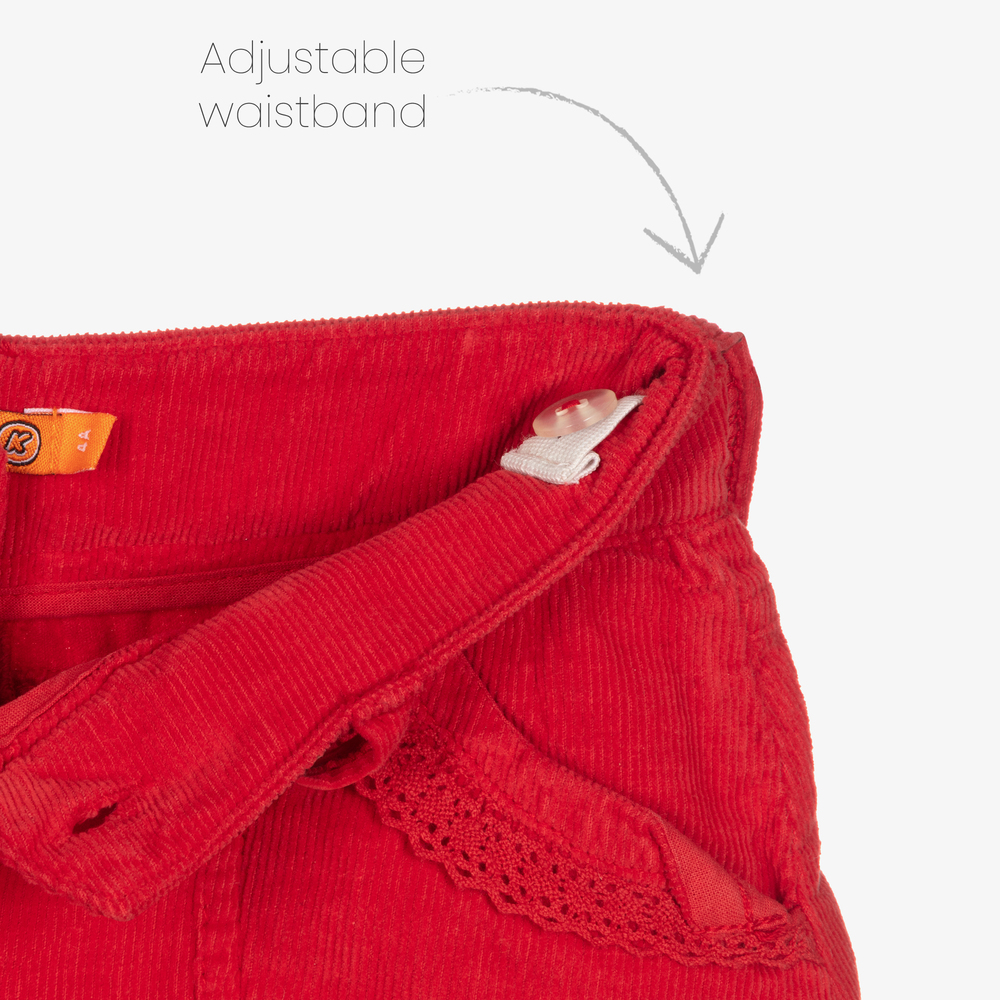 Dr. Kid-Girls Red Corduroy Skirt | Childrensalon Outlet