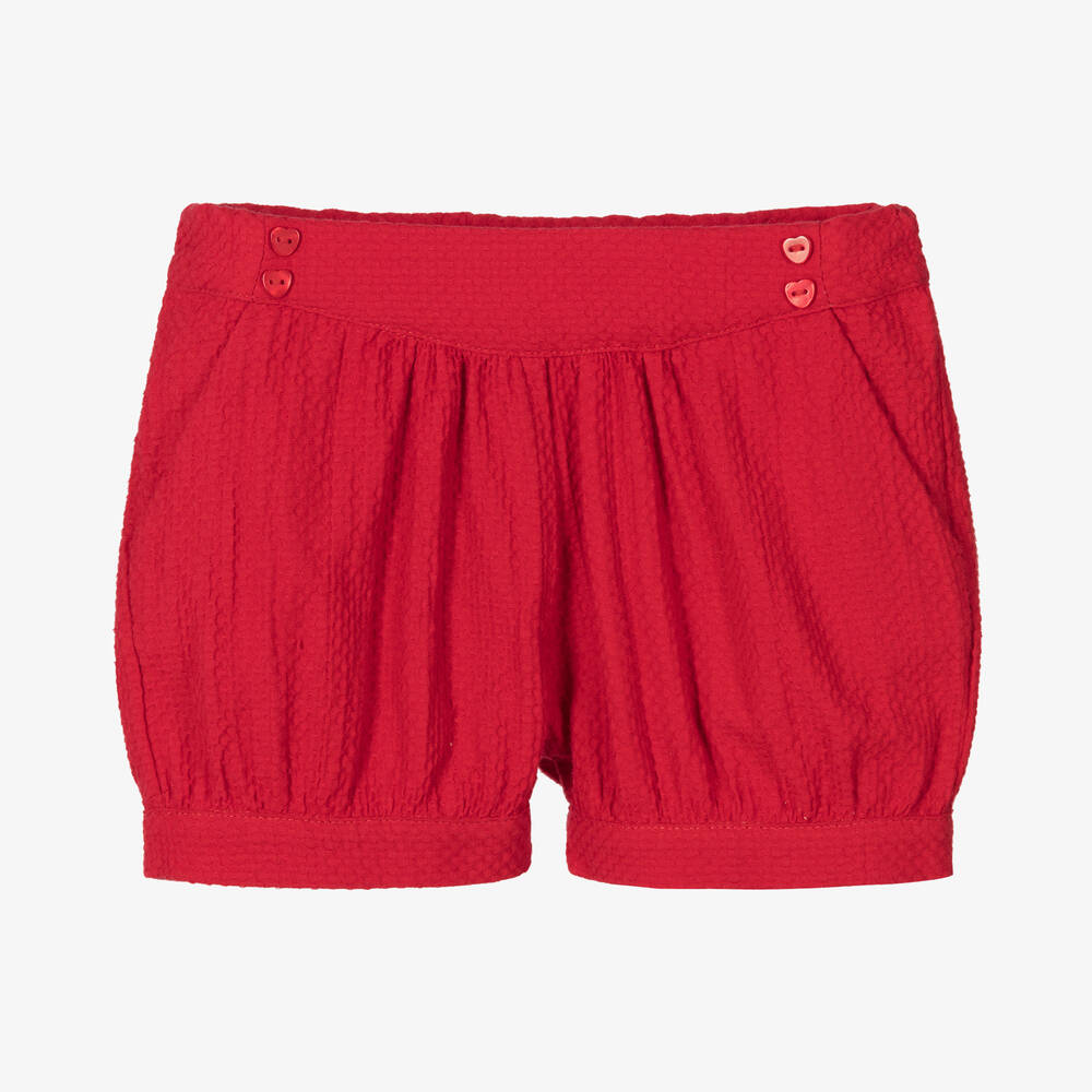 Dr. Kid - Rote Baumwollshorts für Mädchen | Childrensalon