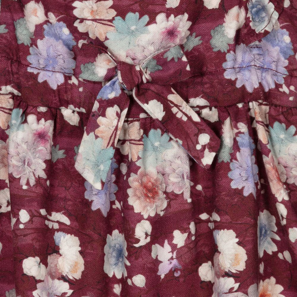 Dr. Kid-Girls Red Floral Viscose Dress | Childrensalon Outlet