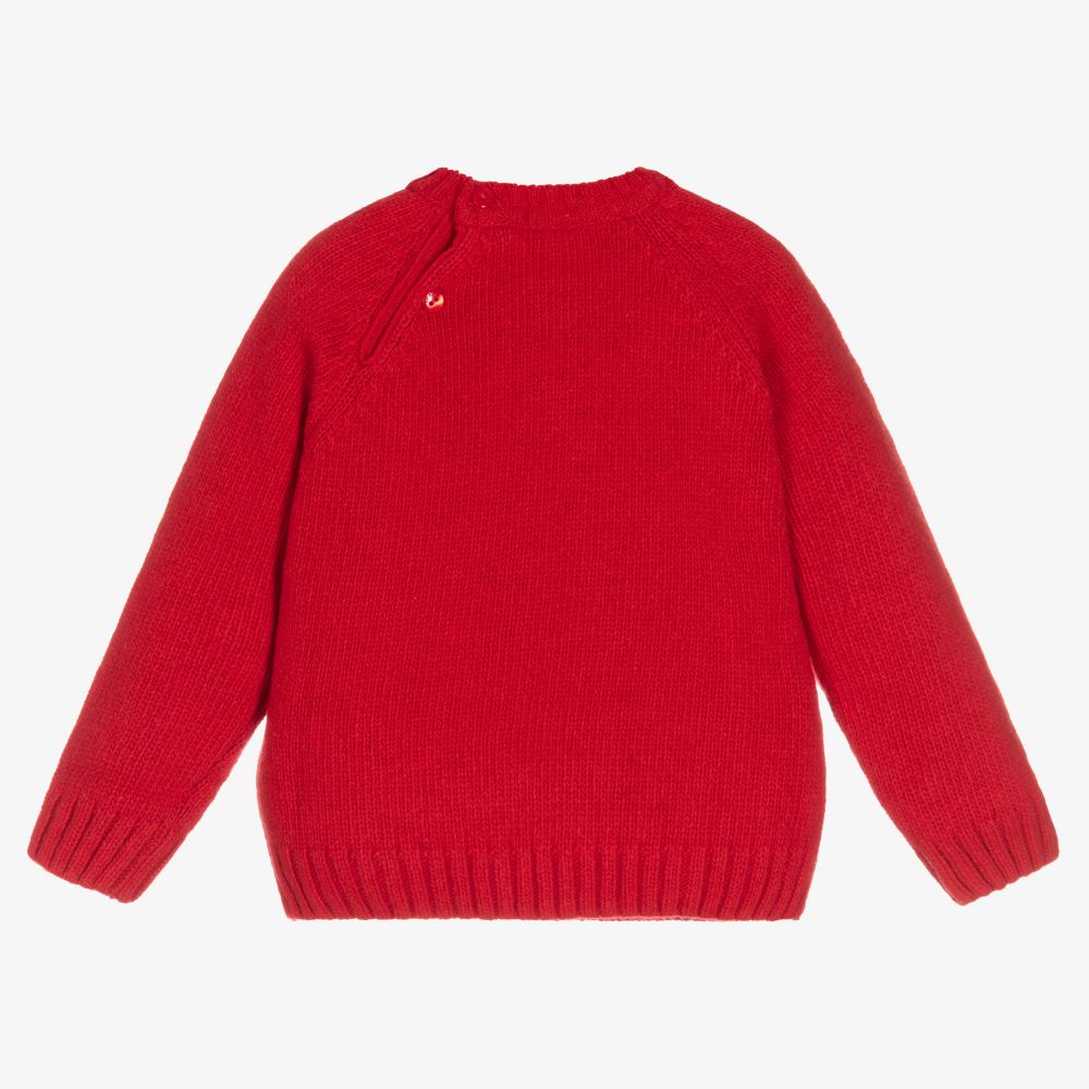 Dr. Kid-Girls Red Knitted Sweater | Childrensalon Outlet