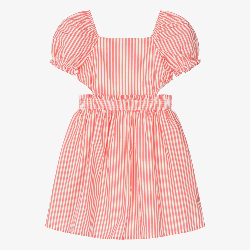 Dr. Kid-Girls Red Striped Cotton Dress | Childrensalon Outlet