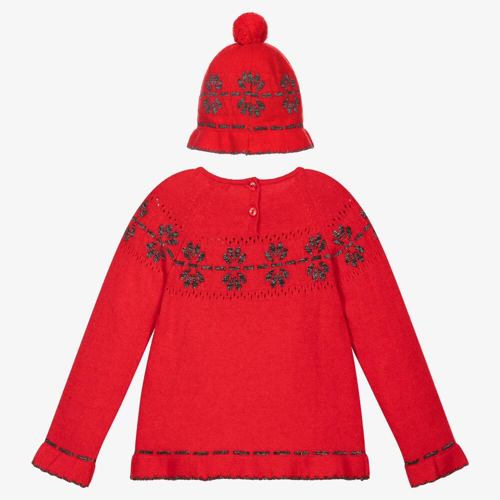 Dr. Kid-Красный свитер и шапочка | Childrensalon Outlet