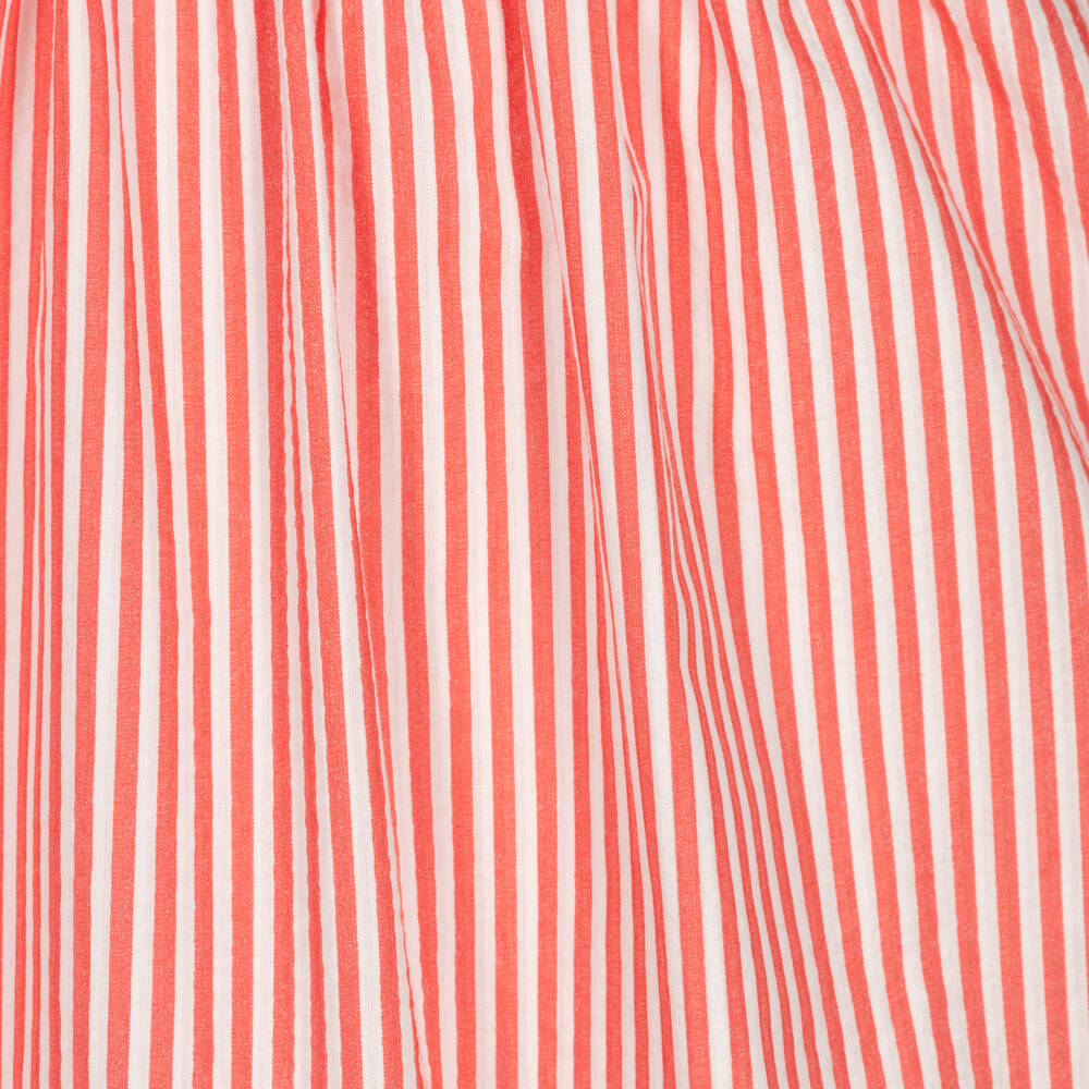 Dr. Kid-Girls Red & White Striped Cotton Dress | Childrensalon Outlet