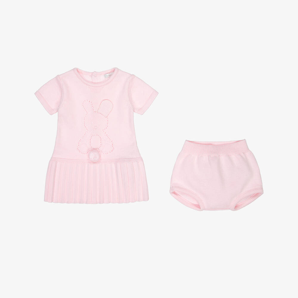 Dr. Kid-Girls Rosy Knit Bunny Ensemble | Childrensalon Outlet