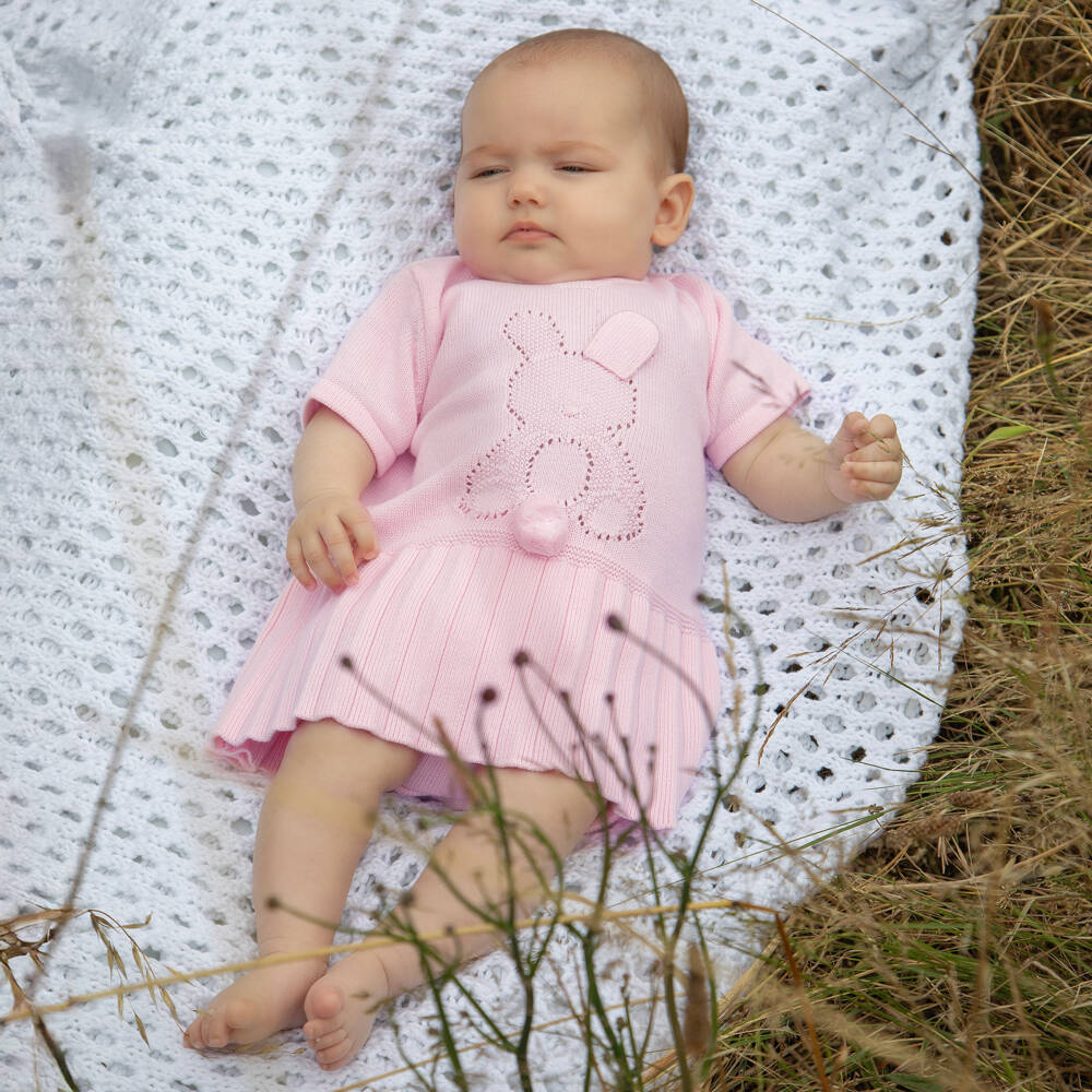 Dr. Kid-Girls Rosy Knit Bunny Ensemble | Childrensalon Outlet