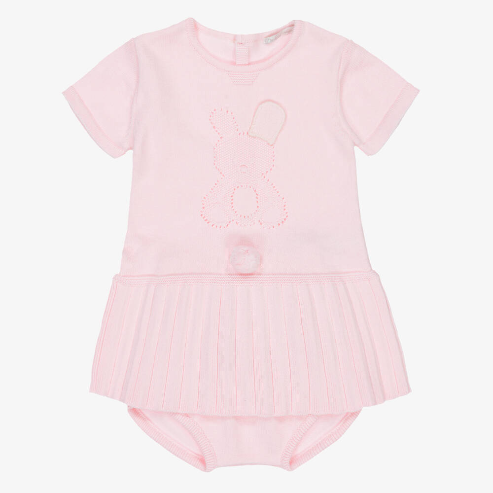 Dr. Kid-Girls Rosy Knit Bunny Ensemble | Childrensalon Outlet
