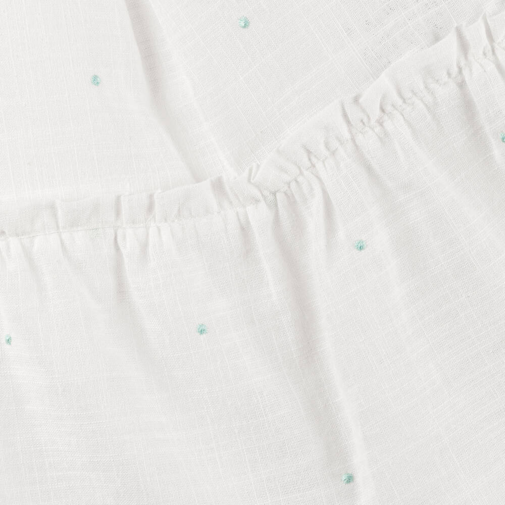 Dr. Kid-Girls Scalloped Cotton Blouse in White | Childrensalon Outlet