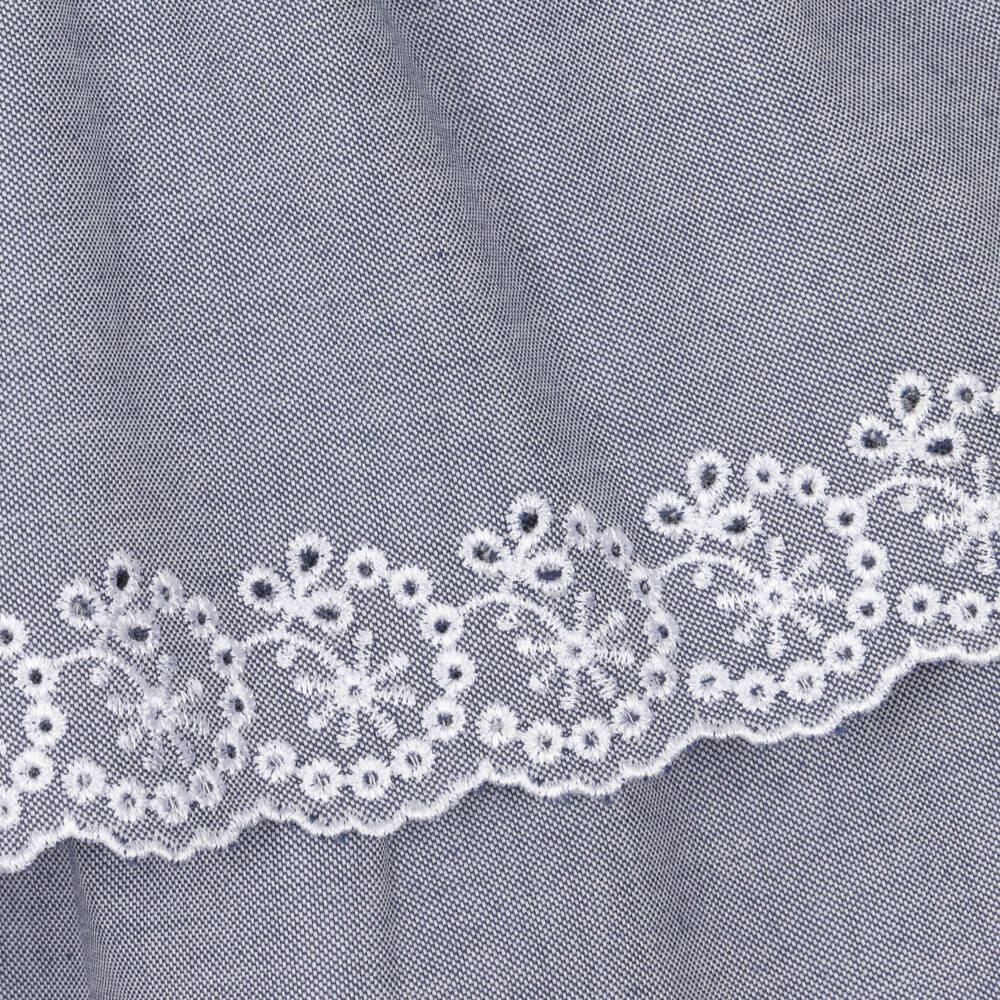 Dr. Kid-Girls Sky-Toned Smocked Cotton Frock | Childrensalon Outlet