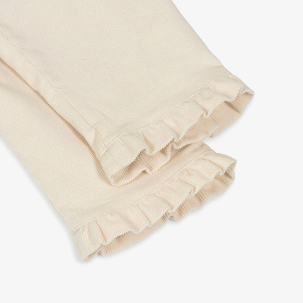 Dr. Kid-Мягкие кремовые вельветовые брюки для девочек | Childrensalon Outlet