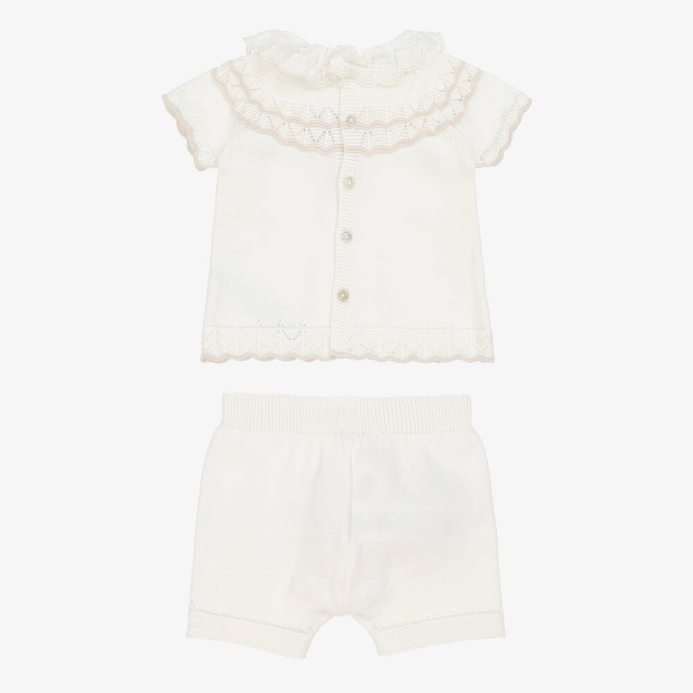 Dr. Kid-Girls Soft Ivory Knit Ensemble | Childrensalon Outlet