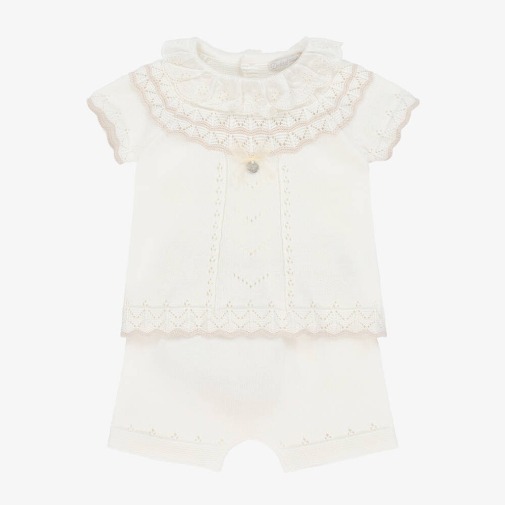 Dr. Kid-Girls Soft Ivory Knit Ensemble | Childrensalon Outlet
