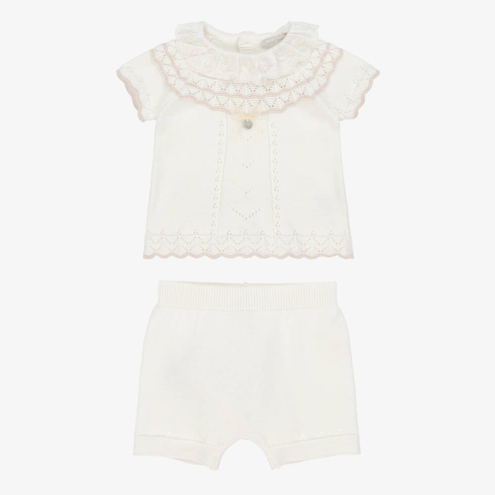 Dr. Kid-Girls Soft Ivory Knit Ensemble | Childrensalon Outlet