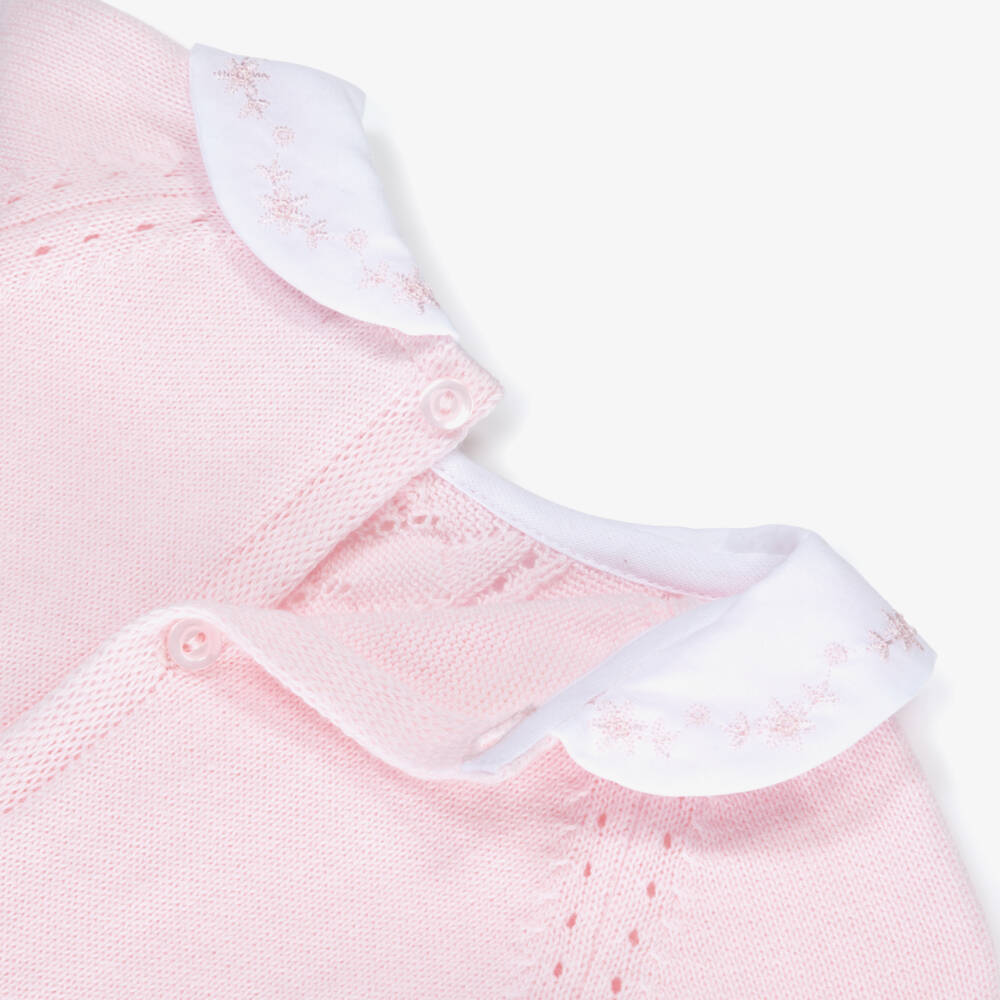 Dr. Kid-Girls Soft Pink Knit Romper | Childrensalon Outlet