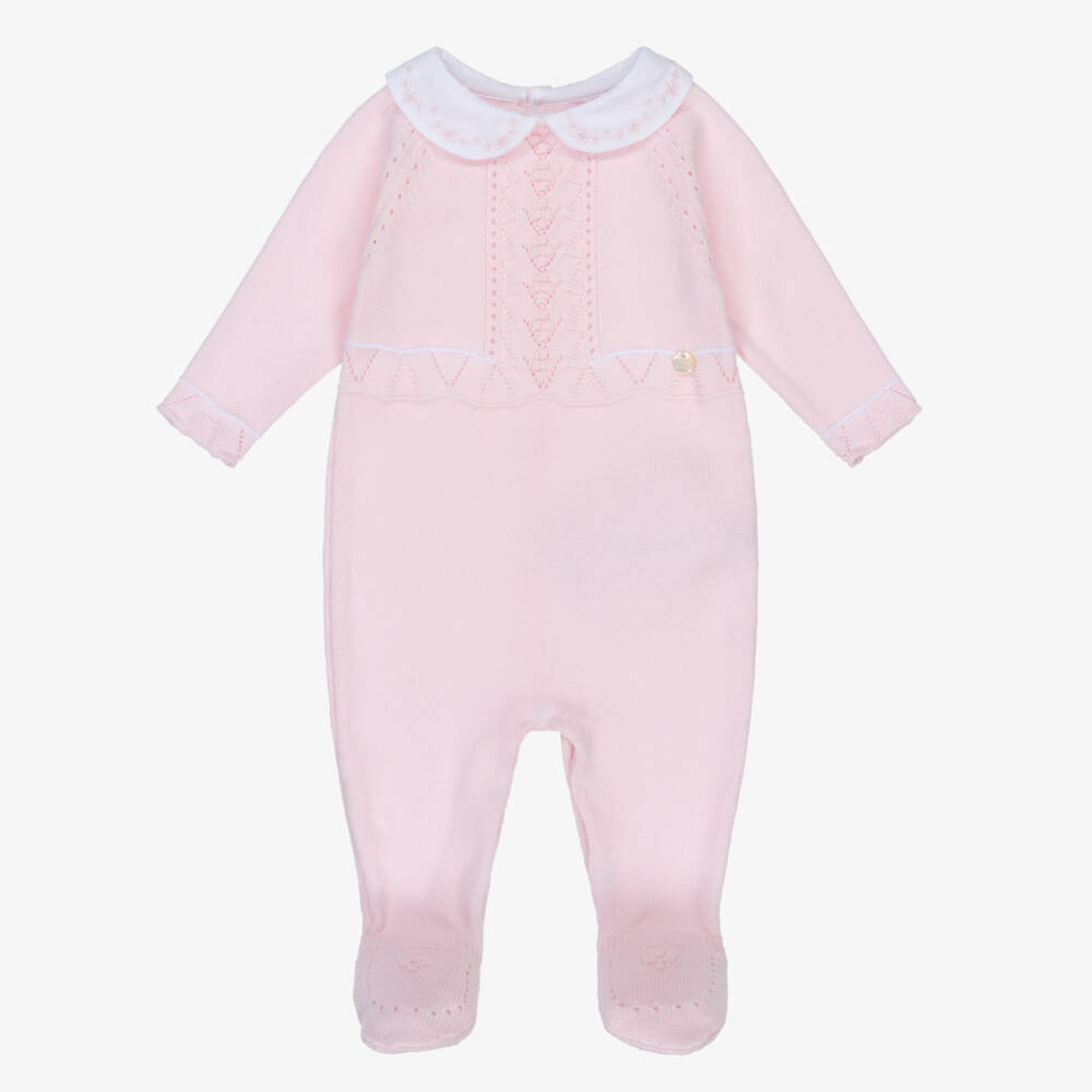 Dr. Kid-Girls Soft Pink Knit Romper | Childrensalon Outlet