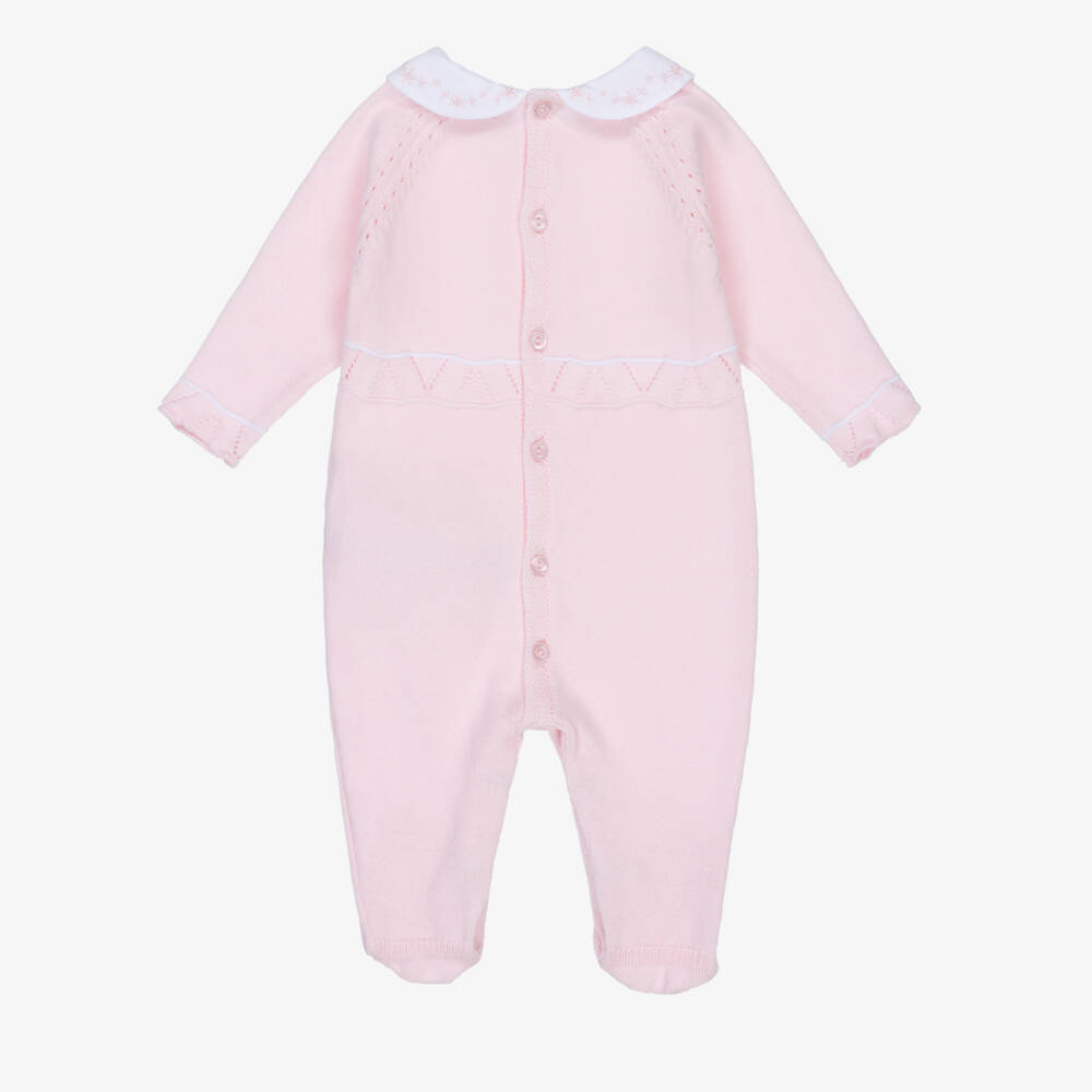 Dr. Kid-Girls Soft Pink Knit Romper | Childrensalon Outlet