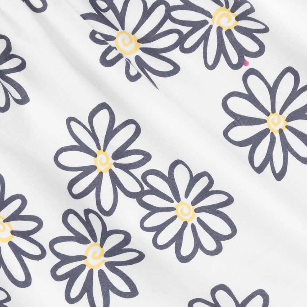 Dr. Kid-Girls White & Blue Floral Cotton Dress | Childrensalon Outlet
