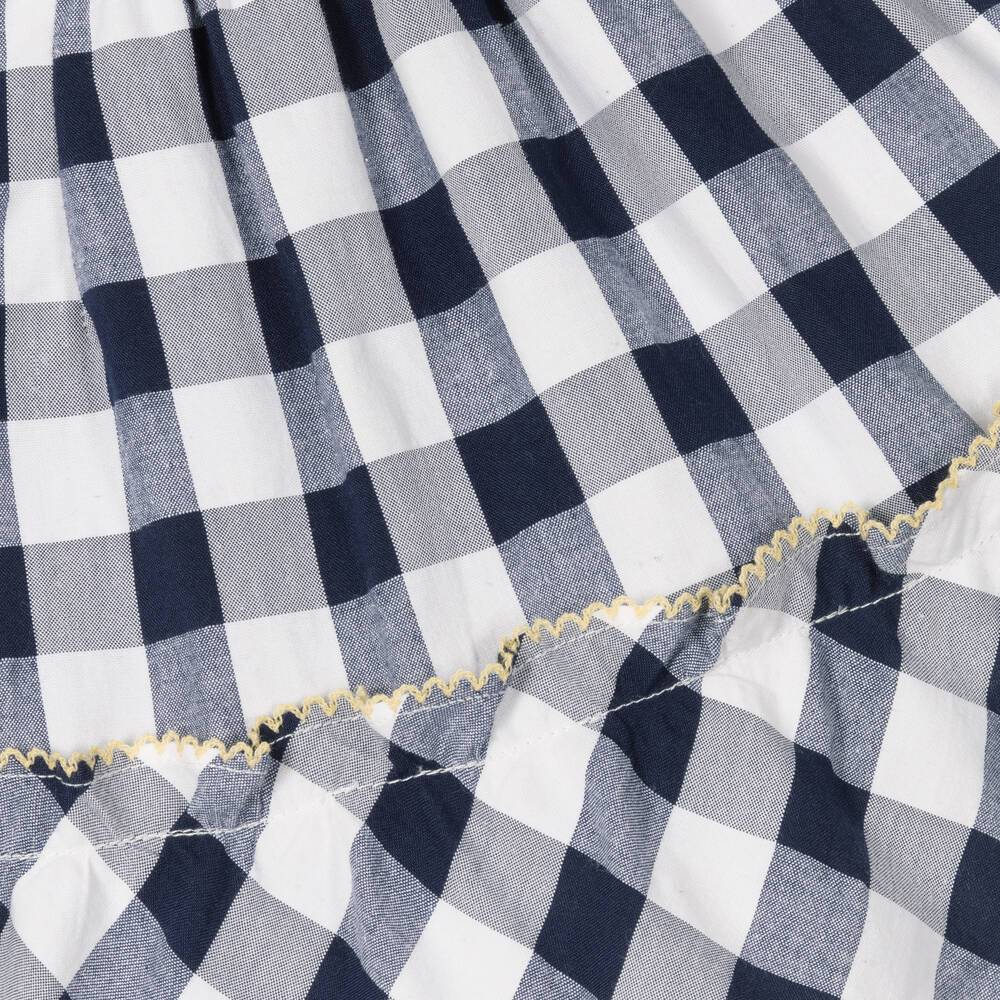 Dr. Kid-فستان قطن بوبلين لون أزرق وكحلي | Childrensalon Outlet