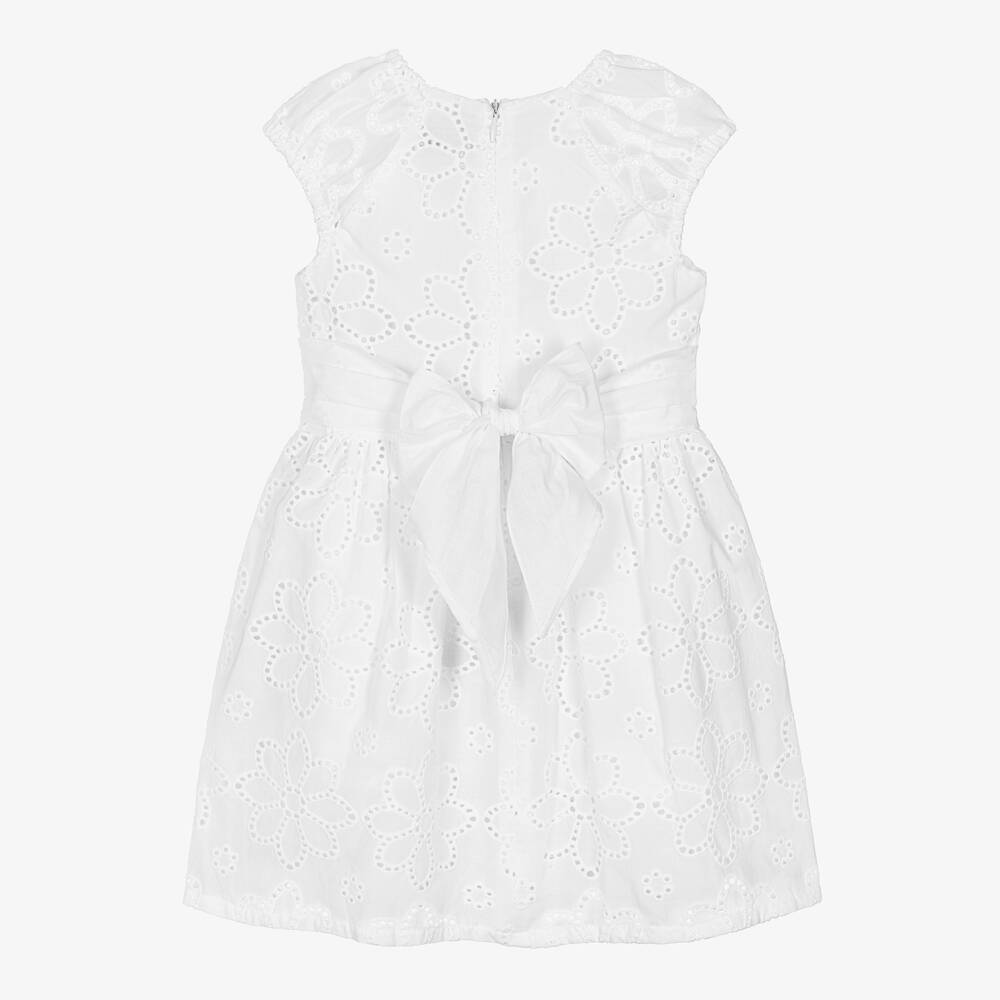 Dr. Kid-Girls White Broderie Anglaise Dress | Childrensalon Outlet