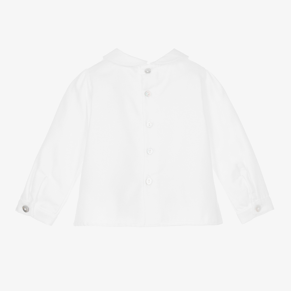 Dr. Kid-Girls White Cotton Blouse | Childrensalon Outlet