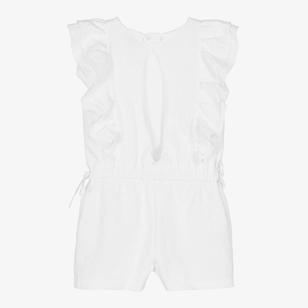 White cotton playsuit best sale