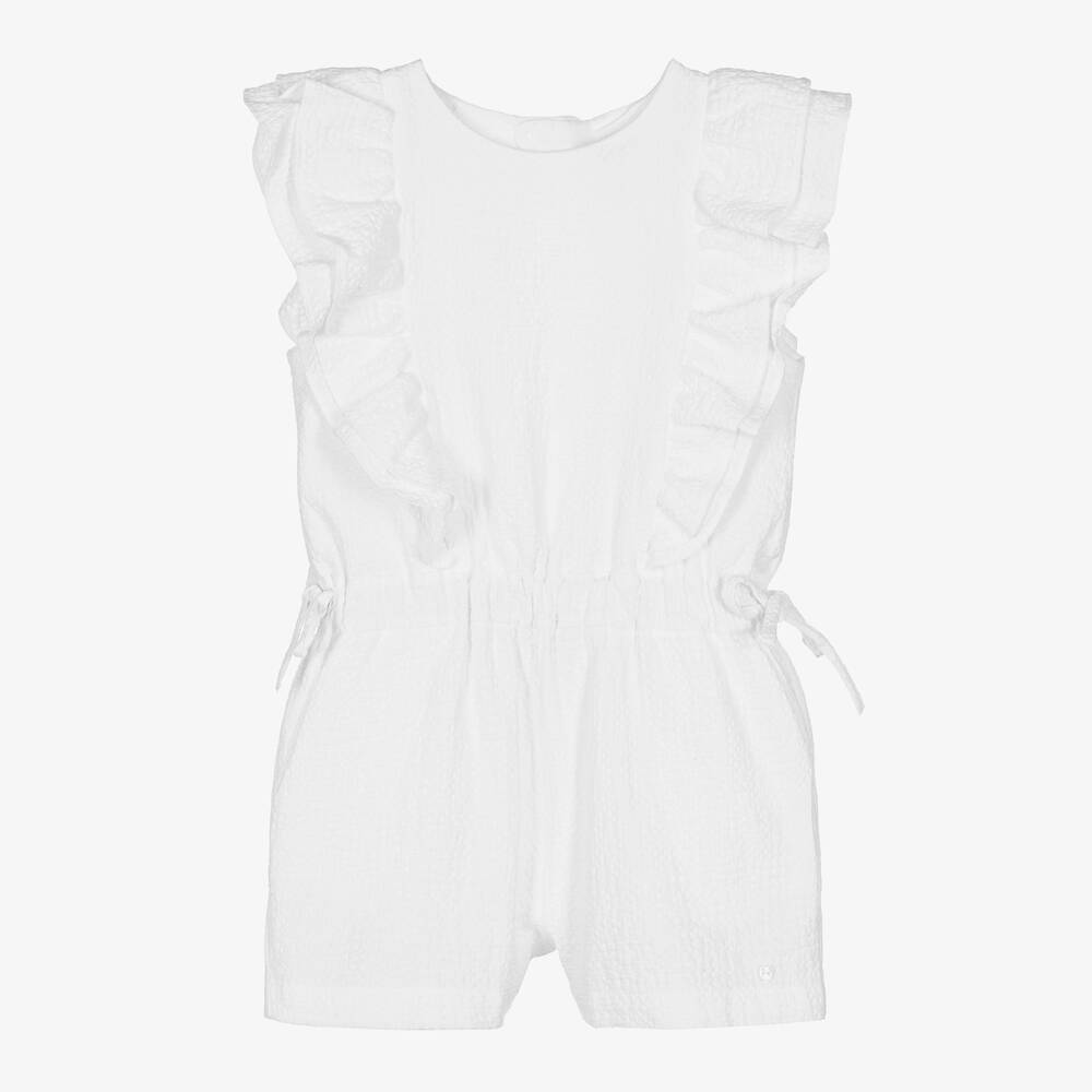 Girls white playsuit store