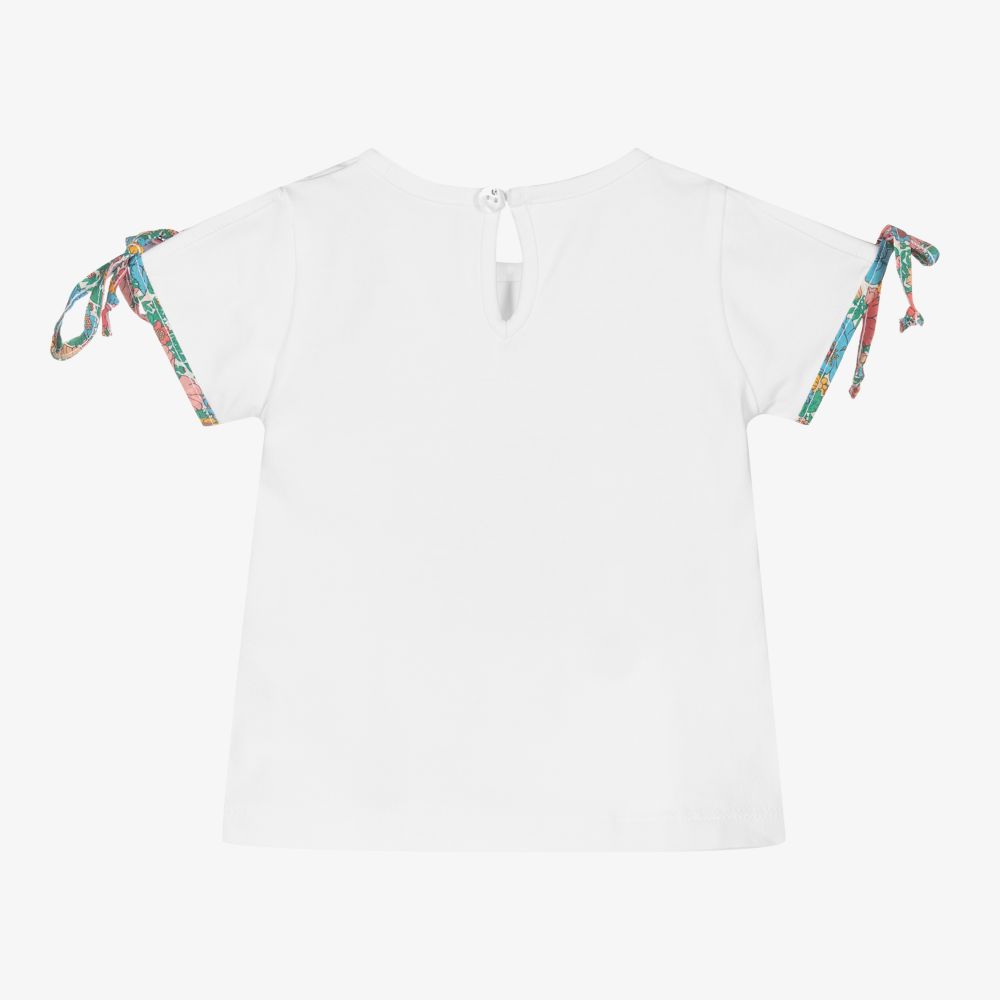 Dr. Kid-Girls White Cotton T-Shirt | Childrensalon Outlet