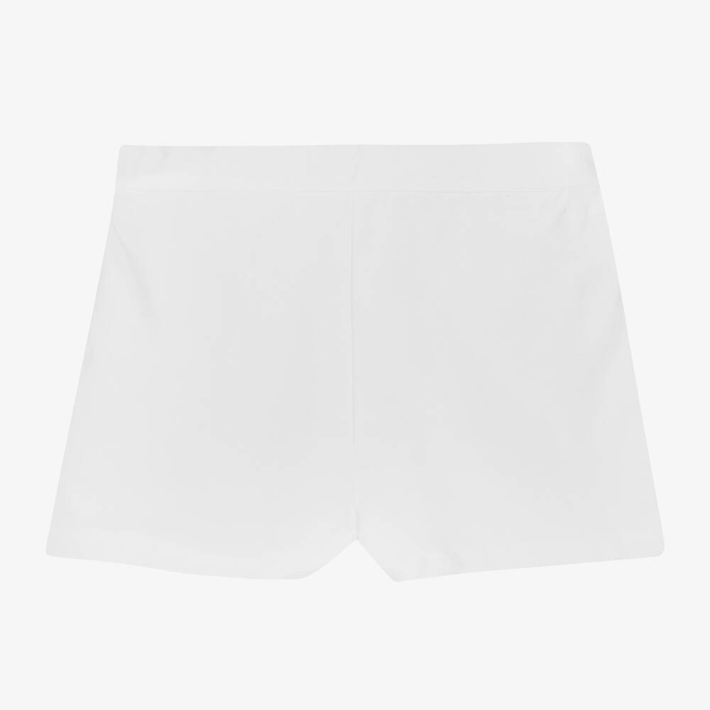 Dr. Kid-Girls White Pleated Cotton Skort | Childrensalon Outlet