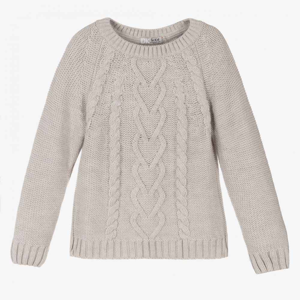 Dr. Kid - Girls Wool Blend Cable Jumper | Childrensalon