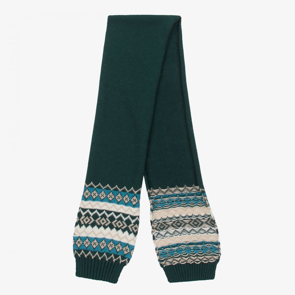 Dr. Kid-Green Cotton Hat & Scarf Set | Childrensalon Outlet